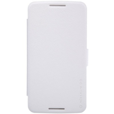 Motorola Nexus 6 Nillkin Fresh atvēramais balts maciņš / Vacins.lv