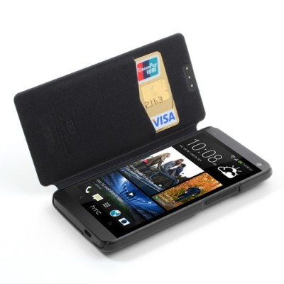 „Mercury Goospery“ atverčiamas HTC One M7 juodas dėklas (Dėkliukas) / Priedai.lt