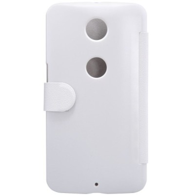 Motorola Nexus 6 Nillkin Fresh atvēramais balts maciņš / Vacins.lv