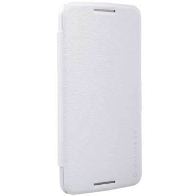 Motorola Nexus 6 Nillkin Fresh atvēramais balts maciņš / Vacins.lv