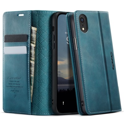 „CaseMe“ Retro solidus atverčiamas dėklas - žalias (iPhone Xr)