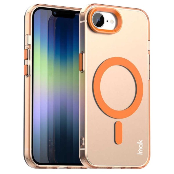 „IMAK“ Candy MagSafe matinis kieto silikono (TPU) dėklas - oranžinis (iPhone 17e / 16e)
