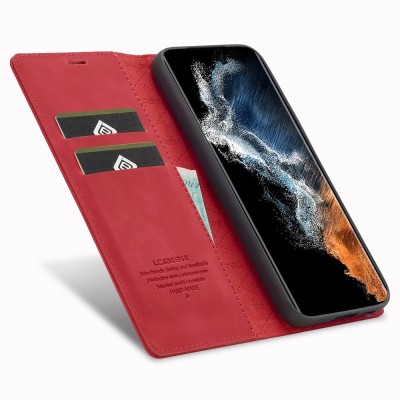 „Lc.Imeeke“ atverčiamas dėklas - raudonas (Galaxy S23+)
