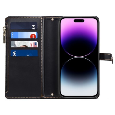 „ESEBLE“ solidus dėklas su pinigine - juodas (iPhone 16)