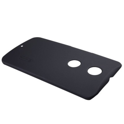 Motorola Nexus 6 Nillkin Frosted Shield juodas plastikinis dėklas + apsauginė ekrano plėvelė / Priedai.lt