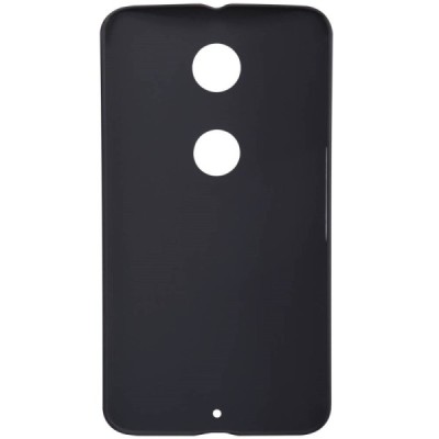 Motorola Nexus 6 Nillkin Frosted Shield juodas plastikinis dėklas + apsauginė ekrano plėvelė / Priedai.lt