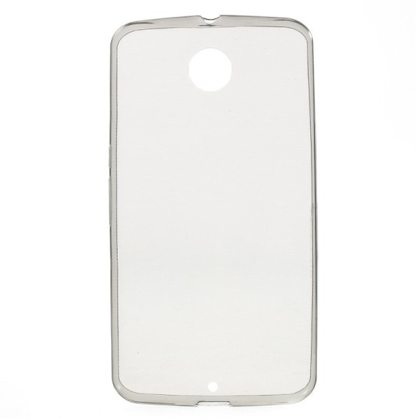 Planākais TPU dzidrs apvalks - pelēks (Nexus 6)