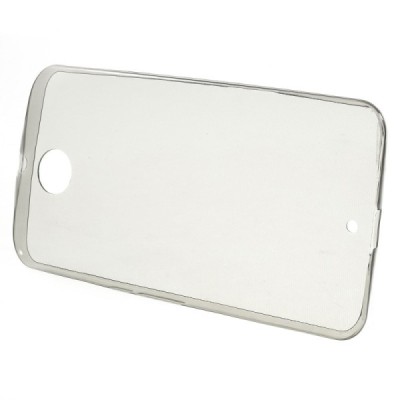 Motorola Nexus 6 dzidrs (caurspīdīgs) cieta silikona TPU pasaulē planākais pelēks apvalks / Vacins.lv