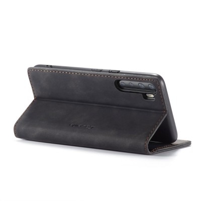 „CaseMe“ Retro solidus atverčiamas dėklas - juodas (OnePlus Nord)