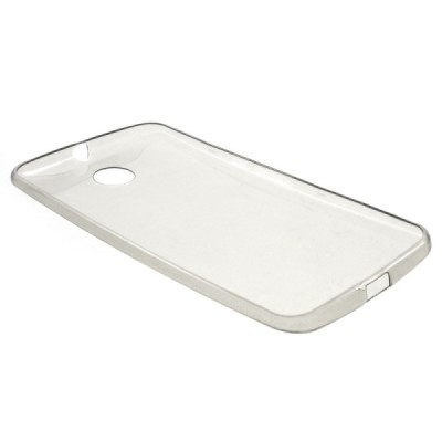 Motorola Nexus 6 dzidrs (caurspīdīgs) cieta silikona TPU pasaulē planākais pelēks apvalks / Vacins.lv