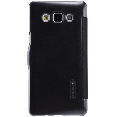 Samsung Galaxy A5 (A500) Nillkin Fresh atvēramais melns maciņš / Vacins.lv
