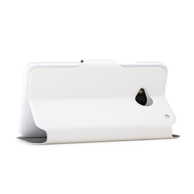 „Rock Excel“ HTC One M7 atvēramais balts s view maciņš / Vacins.lv