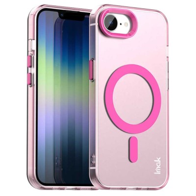 „IMAK“ Candy MagSafe matinis kieto silikono (TPU) dėklas - rožinis (iPhone 17e / 16e)