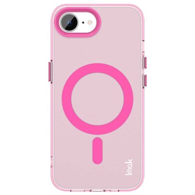 „IMAK“ Candy MagSafe matinis kieto silikono (TPU) dėklas - rožinis (iPhone 17e / 16e)
