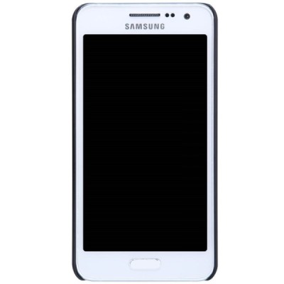 Samsung Galaxy A3 (A300) Nillkin Frosted Shield juodas plastikinis dėklas + apsauginė ekrano plėvelė / Priedai.lt