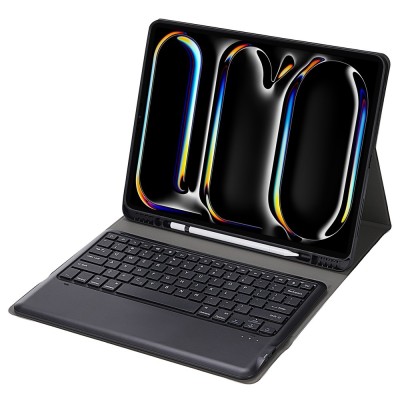 „Bosina“ Atverčiamas dėklas su klaviatūra - juodas (iPad Pro 13 (2025) / 13 (2024))