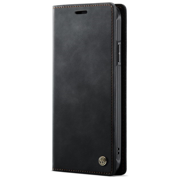 „CaseMe“ MagSafe Leather atverčiamas 2-in-1 dėklas - juodas (iPhone 11)