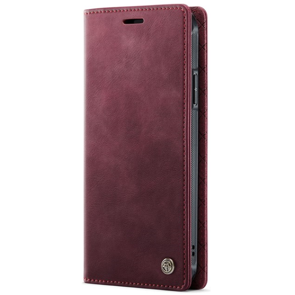 „CaseMe“ MagSafe Leather atverčiamas 2-in-1 dėklas - bordo (iPhone 11)
