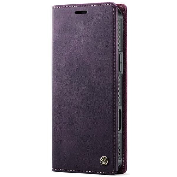 „CaseMe“ MagSafe Leather atverčiamas 2-in-1 dėklas - violetinis (iPhone 11)