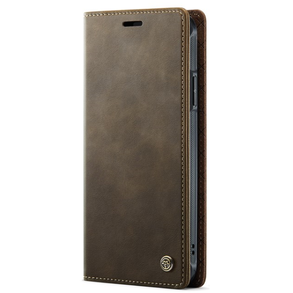 „CaseMe“ MagSafe Leather atverčiamas 2-in-1 dėklas - rudas (iPhone 11)
