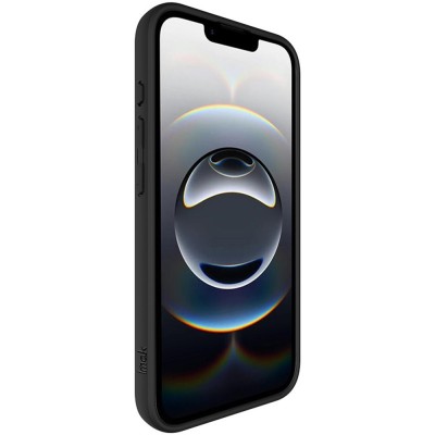 „Imak“ kieto silikono (TPU) matinis dėklas - tamsintas / juodas (iPhone 17e / 16e)