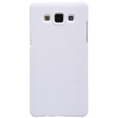 Samsung Galaxy A5 (A500) Nillkin Frosted Shield baltas plastikinis dėklas + apsauginė ekrano plėvelė / Priedai.lt