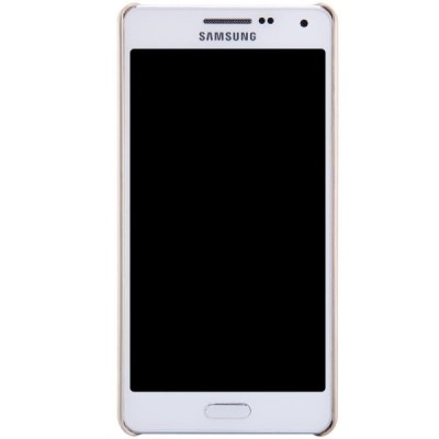Samsung Galaxy A5 (A500) Nillkin Frosted Shield auksinis plastikinis dėklas + apsauginė ekrano plėvelė / Priedai.lt