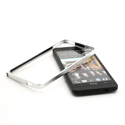 „Love Mei“ HTC One M7 sidabrinis rėmelis (Bamperis) / Priedai.lt