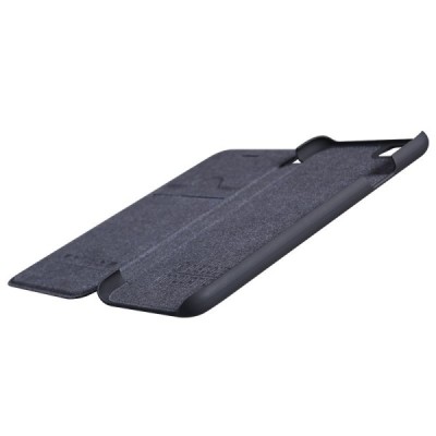 Prabangus „Nillkin“ Qin serijos juodas odinis atverčiamas Apple iPhone 6 (6s) dėklas / Priedai.lt