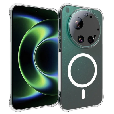 „WANLONFENG“ MagSafe kieto silikono (TPU) dėklas - skaidrus (Xiaomi 17 Ultra)