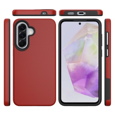 „TUKU“ Shockproof MagSafe kieto silikono  dėklas - raudonas (Galaxy A17 / A26 / A16)