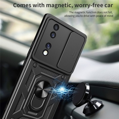 „Mozhi“ Kickstand sustiprintos apsaugos dėklas - juodas (Honor 70)