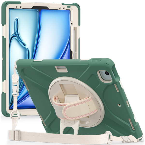 Sustiprintos apsaugos dėklas - žalias (iPad Air 11 2026 / iPad Air 11 2025 / iPad Air 11 2024)