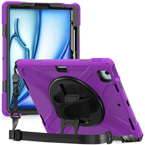 Sustiprintos apsaugos dėklas - violetinis (iPad Air 11 2026 / iPad Air 11 2025 / iPad Air 11 2024)