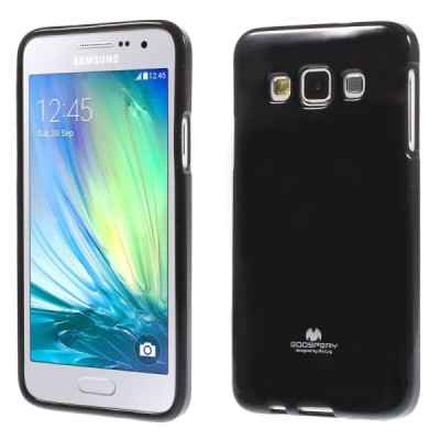 Samsung Galaxy A3 juodas Mercury kieto silikono (TPU) dėklas / Priedai.lt