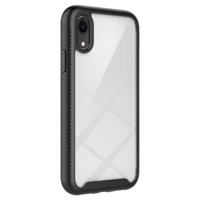 „Mofan“ skaidrus kieto silikono (TPU) pilnai dengiantis dėklas - juodas (iPhone XR)