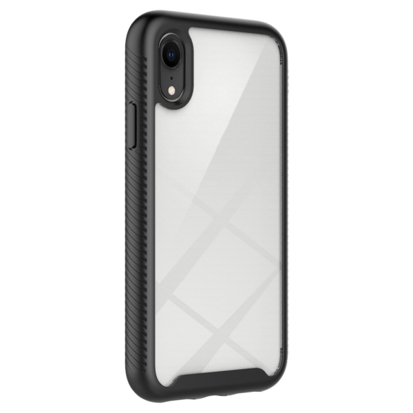 „Mofan“ skaidrus kieto silikono (TPU) pilnai dengiantis dėklas - juodas (iPhone XR)