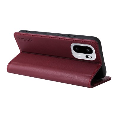 „YIKATU“ Split atverčiamas dėklas - bordo (OnePlus 15R / Ace 6T / Ace 6)