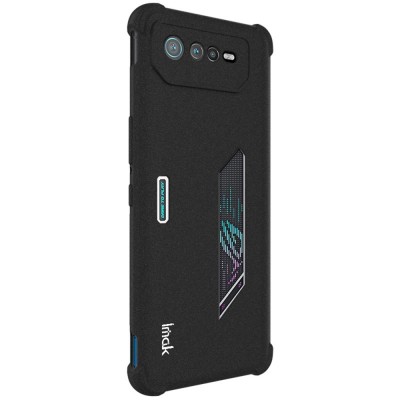„Imak“ sustiprintos apsaugos Airbag kieto silikono matinis (TPU) dėklas - juodas (Rog Phone 6 5G)