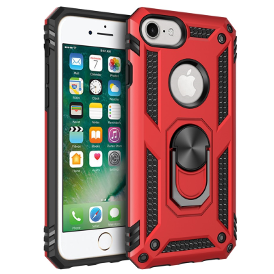 „Kickstand“ sustiprintos apsaugos dėklas - raudonas (iPhone 7 / 8 / SE 2020 / SE 2022)