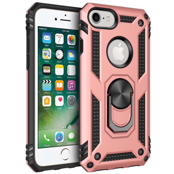 „Kickstand“ sustiprintos apsaugos dėklas - rožinis (iPhone 7 / 8 / SE 2020 / SE 2022)
