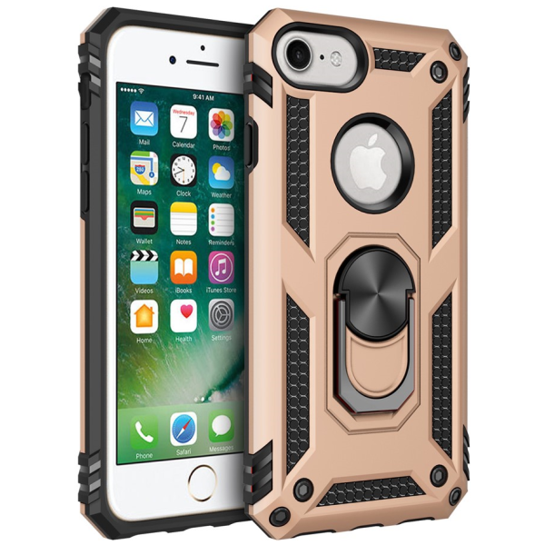 „Kickstand“ sustiprintos apsaugos dėklas - auksinis (iPhone 7 / 8 / SE 2020 / SE 2022)