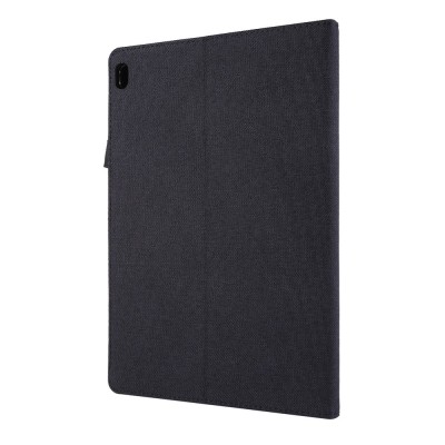 „Fashion“ atverčiamas tekstilinis dėklas - juodas (Lenovo Tab E10)