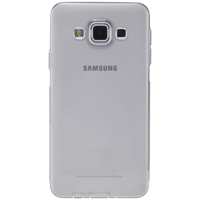 Samsung Galaxy A3 dzidrs (caurspīdīgs) cieta silikona TPU pasaulē planākais pelēks apvalks / Vacins.lv