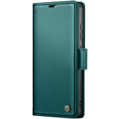 „CaseMe“ Leather atverčiamas dėklas - žalias (Galaxy S20 FE)