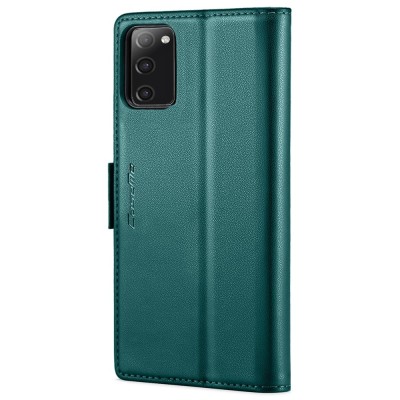 „CaseMe“ Leather atverčiamas dėklas - žalias (Galaxy S20 FE)