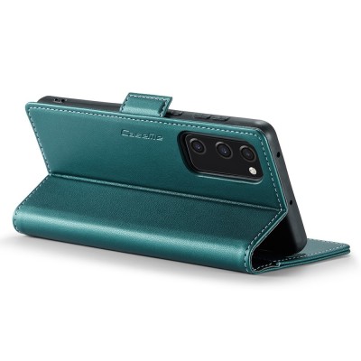 „CaseMe“ Leather atverčiamas dėklas - žalias (Galaxy S20 FE)