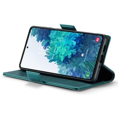 „CaseMe“ Leather atverčiamas dėklas - žalias (Galaxy S20 FE)