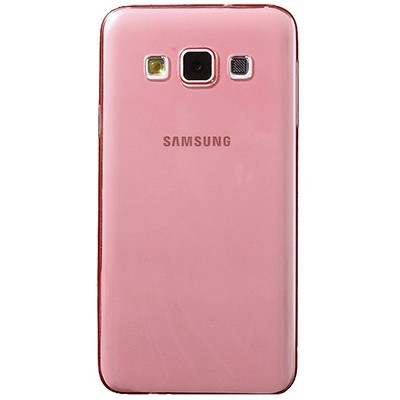 Samsung Galaxy A3 dzidrs (caurspīdīgs) cieta silikona TPU pasaulē planākais sarkans apvalks / Vacins.lv