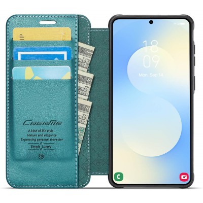 „CaseMe“ MagSafe Leather atverčiamas dėklas - žalias (Galaxy S26+)